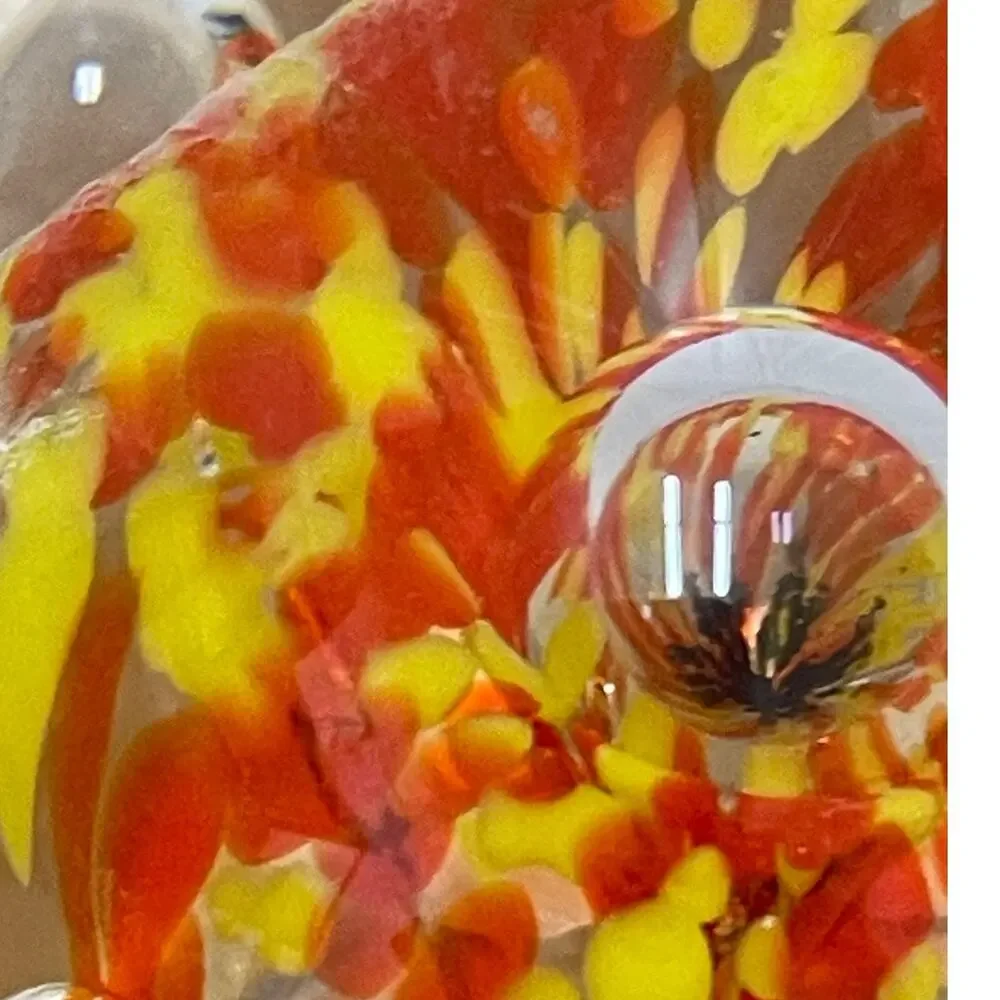 Vintage Zimmerman Hand Blown Paperweight Signed Z on Bottom Great Condition